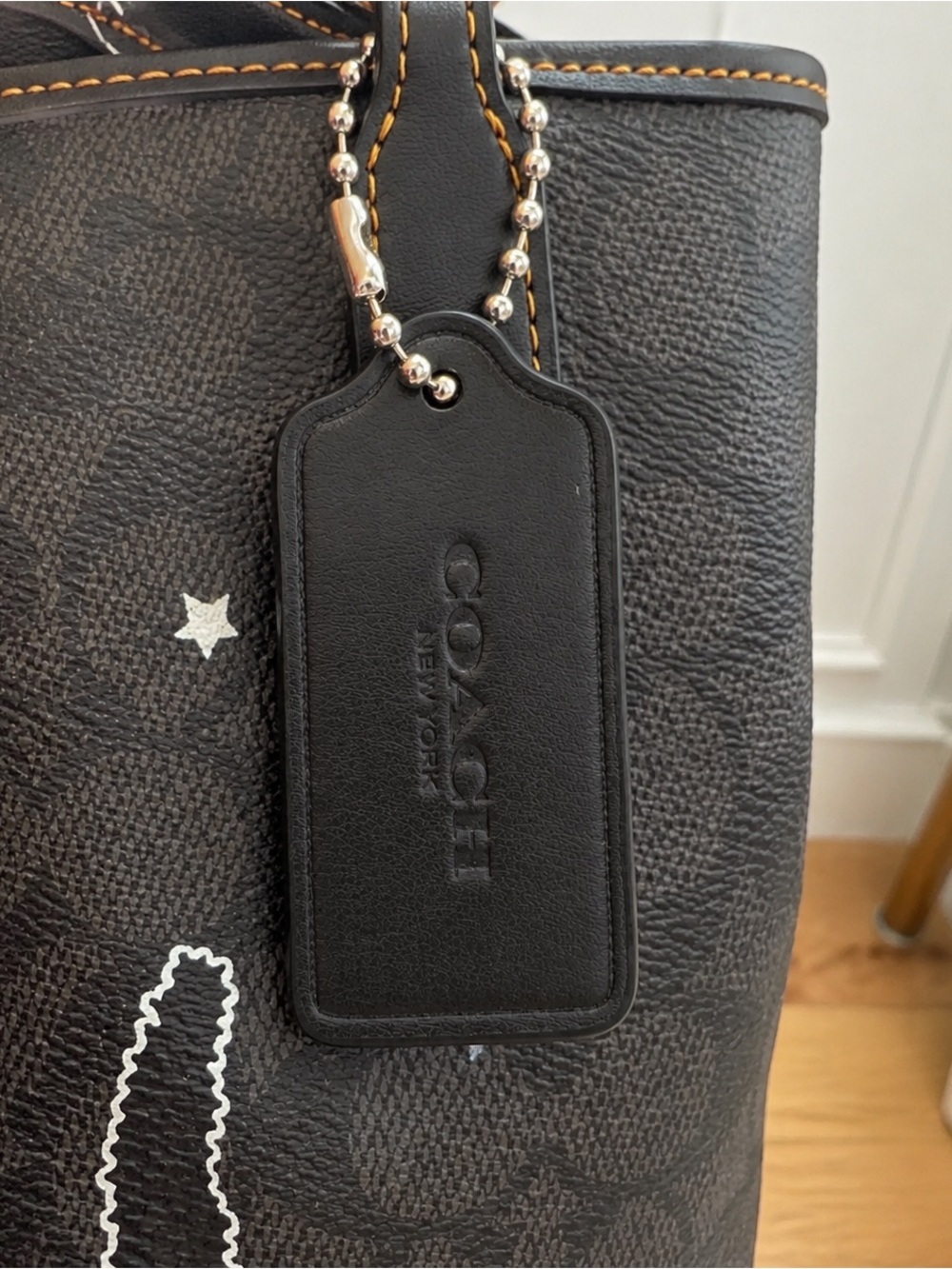 Coach Black Signature Moon & Cat Tote - Picture 4 of 4